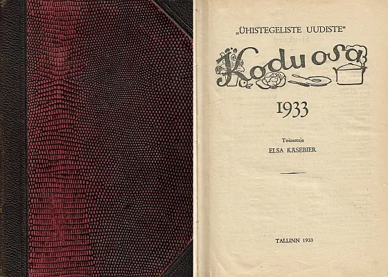 ""Ühistegeliste Uudiste" Kodu osa" 1933.-36. aastakäik 1933-36a Elsa Käsebier (t)