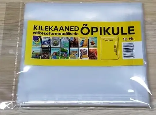 Kilekaaned 17 x 24 cm õpikule (10 tk)